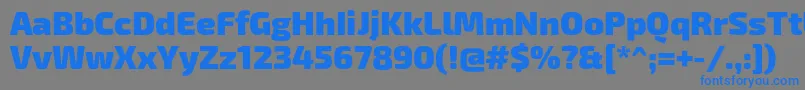フォントExo2Black – 灰色の背景に青い文字