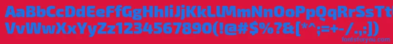 Exo2Black Font – Blue Fonts on Red Background