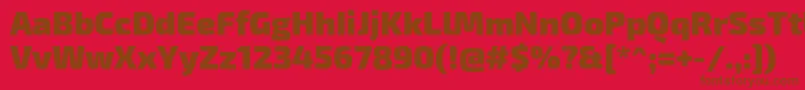 Exo2Black Font – Brown Fonts on Red Background