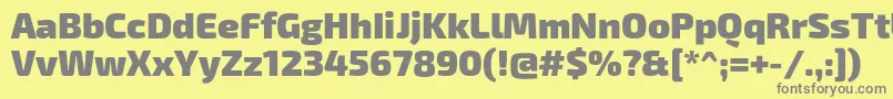 Exo2Black Font – Gray Fonts on Yellow Background