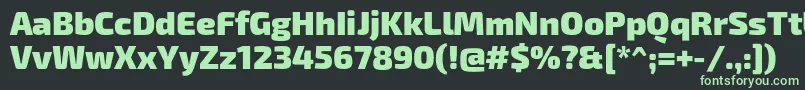 Exo2Black Font – Green Fonts on Black Background