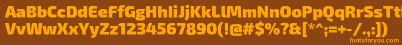 Exo2Black Font – Orange Fonts on Brown Background