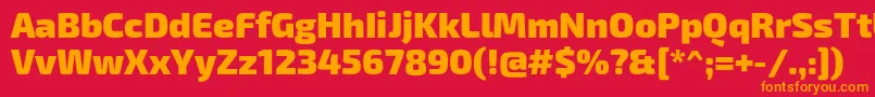 Exo2Black Font – Orange Fonts on Red Background
