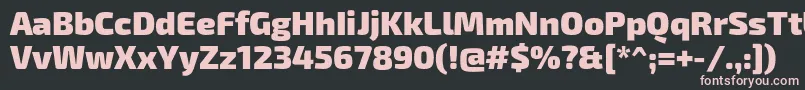 Exo2Black Font – Pink Fonts on Black Background