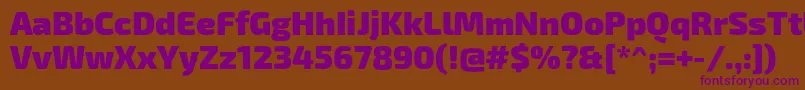 Exo2Black Font – Purple Fonts on Brown Background