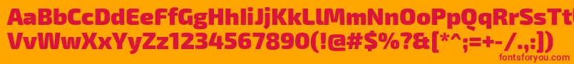 Exo2Black Font – Red Fonts on Orange Background