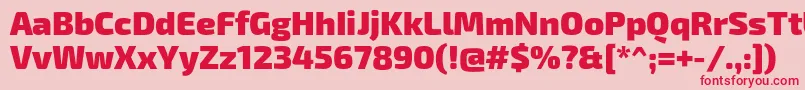 Exo2Black Font – Red Fonts on Pink Background