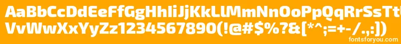 Exo2Black Font – White Fonts on Orange Background