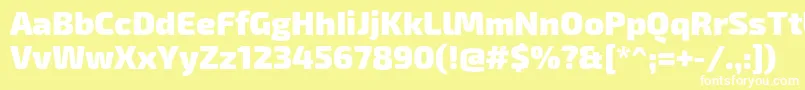 Exo2Black Font – White Fonts on Yellow Background