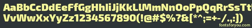 Exo2Black Font – Yellow Fonts on Black Background