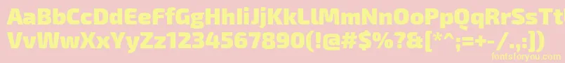 Exo2Black Font – Yellow Fonts on Pink Background
