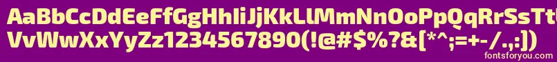 Exo2Black Font – Yellow Fonts on Purple Background