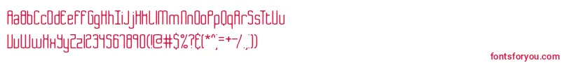 Bend2SquaresBrk Font – Red Fonts on White Background