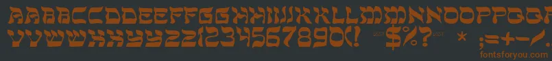 Dssholommedium-fontti – ruskeat fontit mustalla taustalla