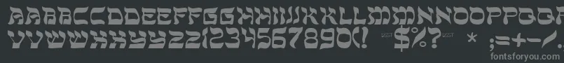 フォントDssholommedium – 黒い背景に灰色の文字