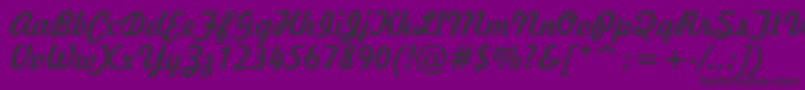 Freehand521Bt-Schriftart – Schwarze Schriften auf violettem Hintergrund