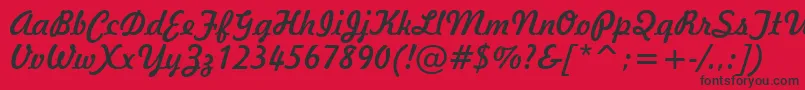 Freehand521Bt Font – Black Fonts on Red Background