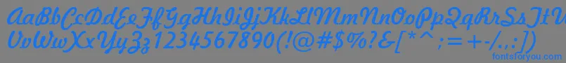 Freehand521Bt Font – Blue Fonts on Gray Background