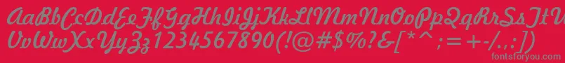 Freehand521Bt Font – Gray Fonts on Red Background