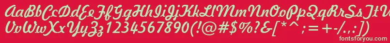 Freehand521Bt Font – Green Fonts on Red Background