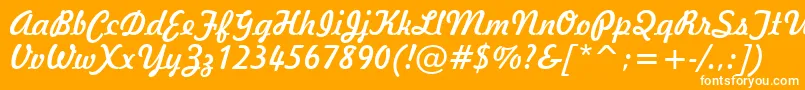 Freehand521Bt Font – White Fonts on Orange Background