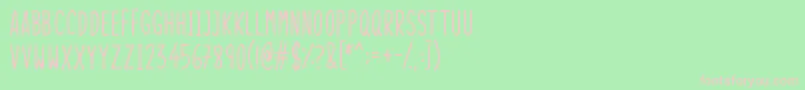 SkinnyThings Font – Pink Fonts on Green Background
