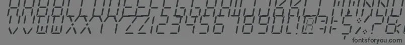 Czcionka NewXDigitalLightTfb – czarne czcionki na szarym tle