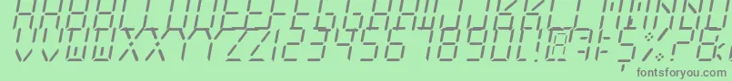 Шрифт NewXDigitalLightTfb – серые шрифты на зелёном фоне