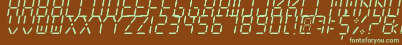 Шрифт NewXDigitalLightTfb – зелёные шрифты на коричневом фоне