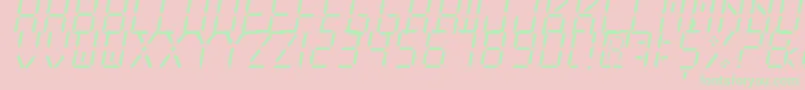 NewXDigitalLightTfb Font – Green Fonts on Pink Background