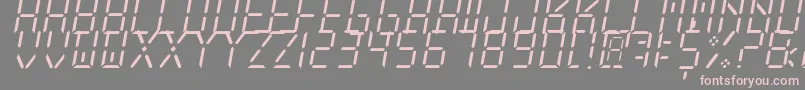NewXDigitalLightTfb-fontti – vaaleanpunaiset fontit harmaalla taustalla