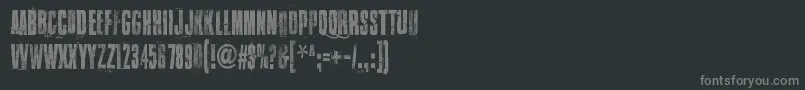 WalkThisWay-fontti – harmaat kirjasimet mustalla taustalla