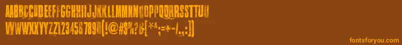 Lisätietoja WalkThisWay-fontista WalkThisWay-fontti – oranssit fontit ruskealla taustalla