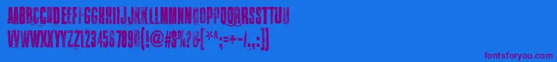 Weitere Informationen zur WalkThisWay-Schriftart WalkThisWay-Schriftart – Violette Schriften auf blauem Hintergrund