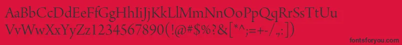 ArnoproLight36pt Font – Black Fonts on Red Background