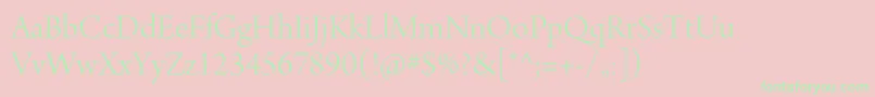 Шрифт ArnoproLight36pt – зелёные шрифты на розовом фоне