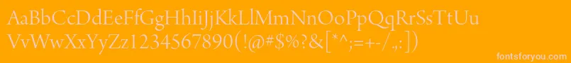 ArnoproLight36pt Font – Pink Fonts on Orange Background