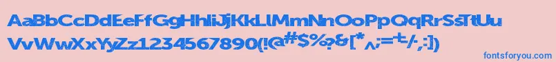 Summerblacktop Font – Blue Fonts on Pink Background