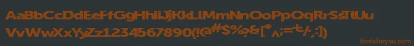 Summerblacktop-fontti – ruskeat fontit mustalla taustalla