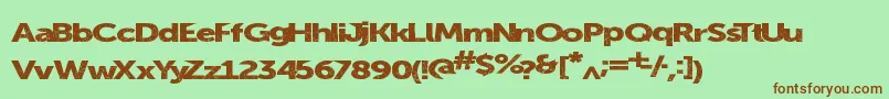 Summerblacktop Font – Brown Fonts on Green Background
