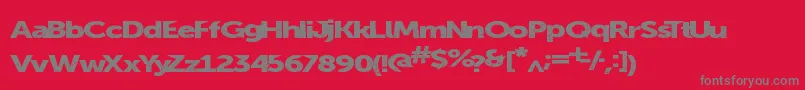 Summerblacktop Font – Gray Fonts on Red Background