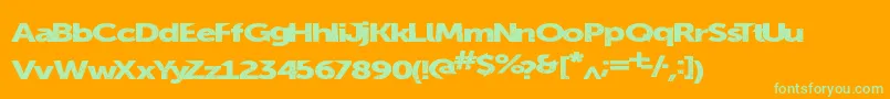 Summerblacktop Font – Green Fonts on Orange Background