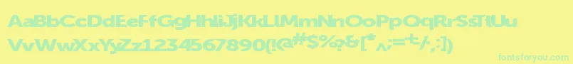 Summerblacktop Font – Green Fonts on Yellow Background