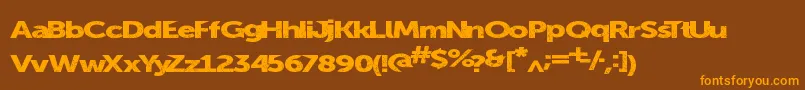 Summerblacktop Font – Orange Fonts on Brown Background