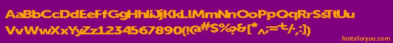 Summerblacktop Font – Orange Fonts on Purple Background