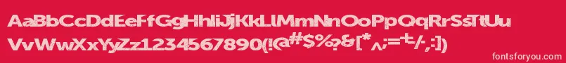 Summerblacktop Font – Pink Fonts on Red Background