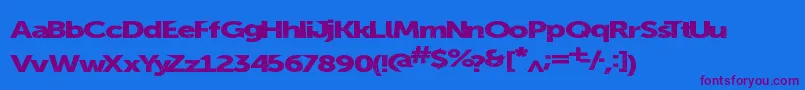 Summerblacktop Font – Purple Fonts on Blue Background