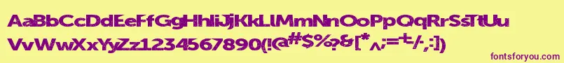 Summerblacktop Font – Purple Fonts on Yellow Background