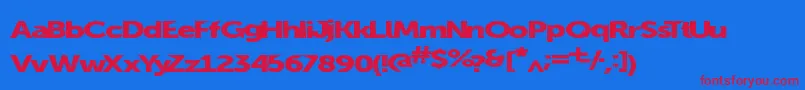 Summerblacktop Font – Red Fonts on Blue Background