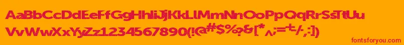 Summerblacktop Font – Red Fonts on Orange Background